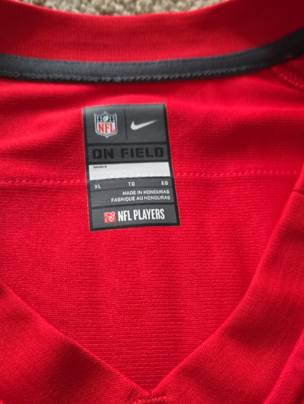 Nike Woman's Red Football Jersey with White & Yellow Accents #15 - Picture 4 of 4